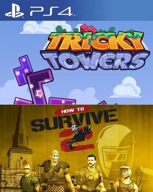 Portada de Tricky Towers + How to Survive 2